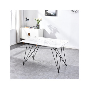 Crystal τραπέζι μεταλλικό 120x80xΗ75cm